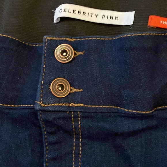 Celebrity Pink Dark Wash Plus Size Mid Rise Skinny Jeans Sz 18 NWT - Picture 5 of 9